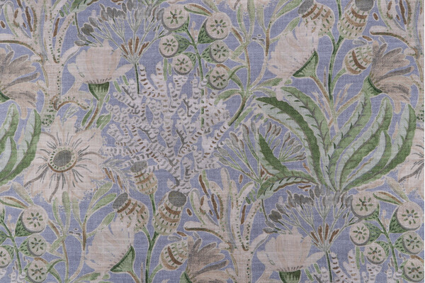 PK Lifestyles Discoveries Printed Cotton Blend Drapery Fabric in Powder 