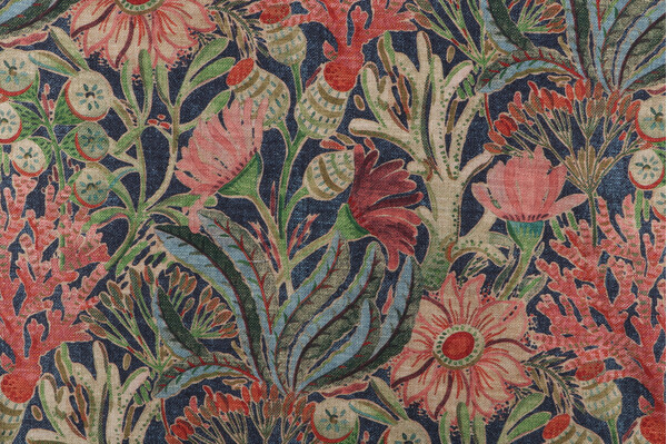 PK Lifestyles Discoveries Printed Cotton Blend Drapery Fabric in Tide 