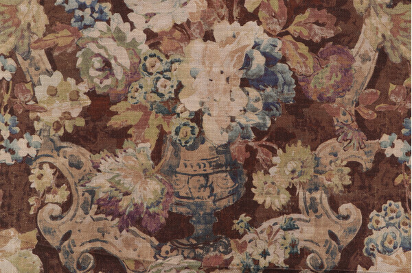 PK Lifestyles Roma Printed Cotton Blend Drapery Fabric in Semi-Sweet 