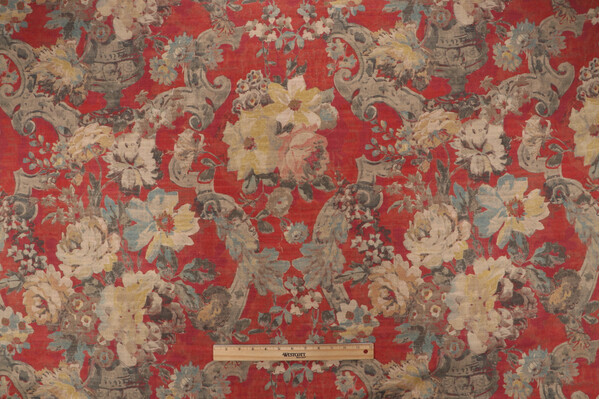 Click for PK Lifestyles Roma Printed Cotton Blend Drapery Fabric in Cerise  PK Lifestyles Roma Printed Cotton Blend Drapery Fabric in Cerise