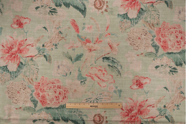 PK Lifestyles Floral Offerings Printed Cotton Blend Drapery Fabric in Peridot 