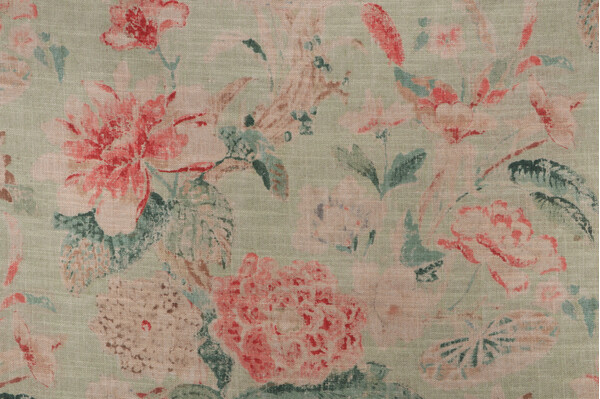 PK Lifestyles Floral Offerings Printed Cotton Blend Drapery Fabric in Peridot 