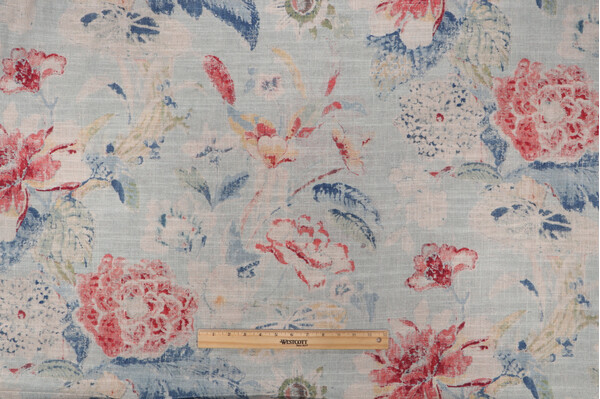 PK Lifestyles Floral Offerings Printed Cotton Blend Drapery Fabric in Bliss 