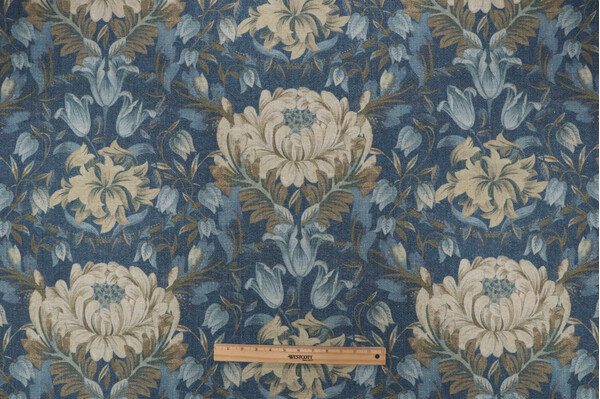 PK Lifestyles Garden Ornament Printed Decorator Fabric in Indigo 