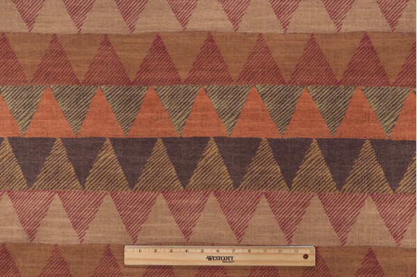 Sample of PK Lifestyles Ground Level Printed Cotton Blend Drapery Fabric in Sunset 