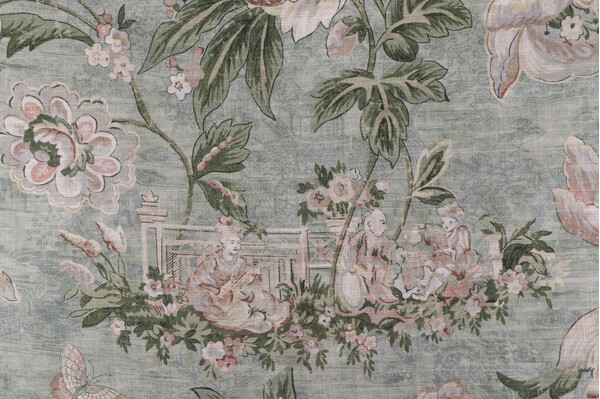 PK Lifestyles Shared Wisdom Printed Cotton Blend Drapery Fabric in Basil 