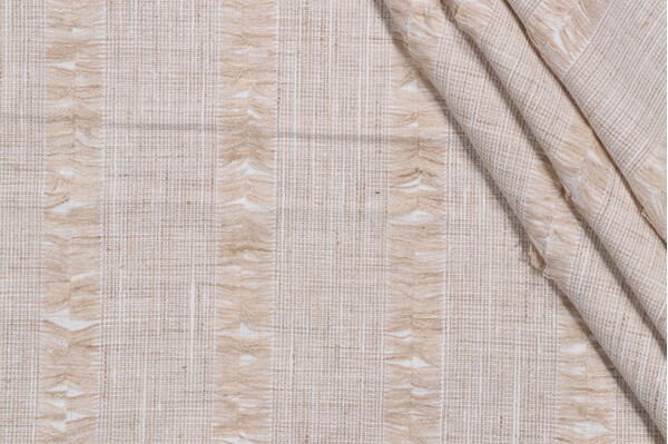 PK Lifestyles On The Fringe Embroidered Decorator Fabric in Sand 