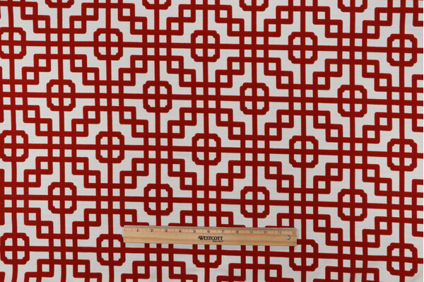 Click for PK Lifestyles Interlacing Flocked Decorator Fabric in Lacquer  PK Lifestyles Interlacing Flocked Decorator Fabric in Lacquer