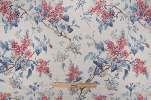 P Kaufmann Noelle Printed Cotton Twill Drapery Fabric in Americana 