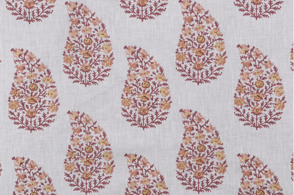 Click for P Kaufmann Zinna Printed Cotton Blend Drapery Fabric in Spice  P Kaufmann Zinna Printed Cotton Blend Drapery Fabric in Spice