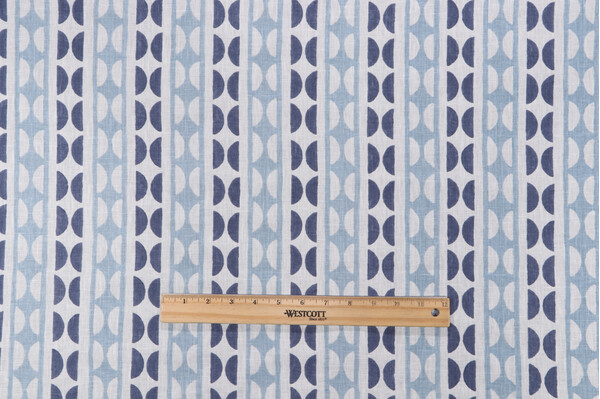 Click for P Kaufmann Lucie Printed Cotton Blend Drapery Fabric in Blue  P Kaufmann Lucie Printed Cotton Blend Drapery Fabric in Blue