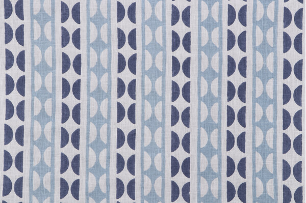 Click for P Kaufmann Lucie Printed Cotton Blend Drapery Fabric in Blue  P Kaufmann Lucie Printed Cotton Blend Drapery Fabric in Blue