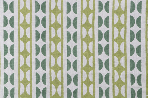 P Kaufmann Lucie Printed Cotton Blend Drapery Fabric in Green 
