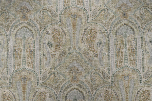 P Kaufmann Fairfax Printed Cotton Blend Drapery Fabric in Moss 