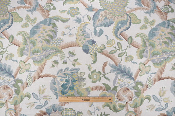 P Kaufmann Matilda Printed Linen Blend Drapery Fabric in Meadow 