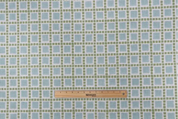 Click for P Kaufmann Elenor Printed Cotton Blend Drapery Fabric in Aqua  P Kaufmann Elenor Printed Cotton Blend Drapery Fabric in Aqua