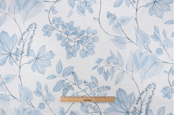 P Kaufmann Colette Printed Cotton Decorator Fabric in Porcelain 