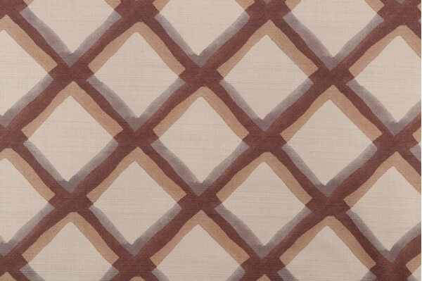 Click for P Kaufmann Diamond Row Printed Cotton Drapery Fabric in Mocha  P Kaufmann Diamond Row Printed Cotton Drapery Fabric in Mocha