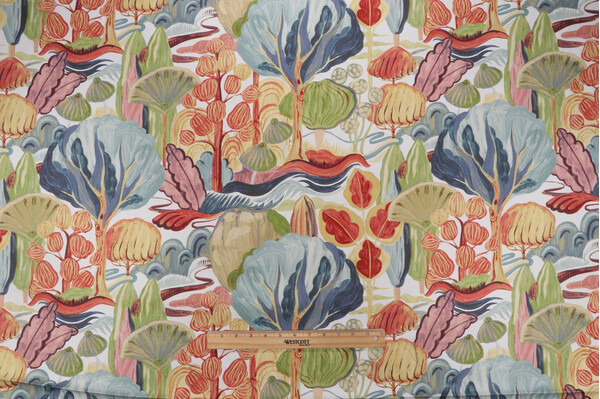 Click for P Kaufmann Fairy Meadow Printed Cotton Drapery Fabric in Carnaval  P Kaufmann Fairy Meadow Printed Cotton Drapery Fabric in Carnaval