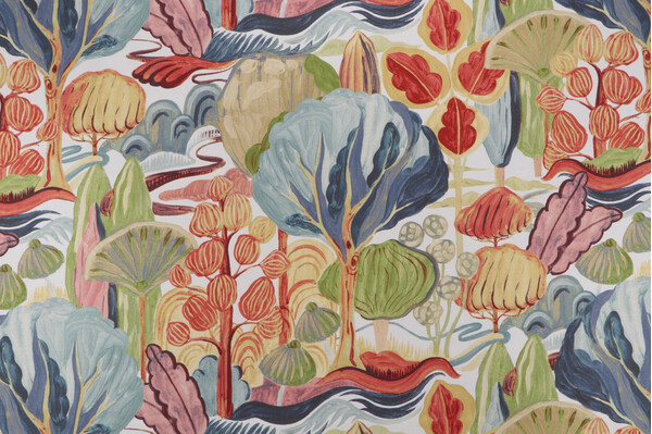 Click for P Kaufmann Fairy Meadow Printed Cotton Drapery Fabric in Carnaval  P Kaufmann Fairy Meadow Printed Cotton Drapery Fabric in Carnaval