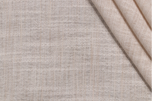 Sample of Braemore Bangkok Semi-Sheer Drapery Fabric in Oyster 