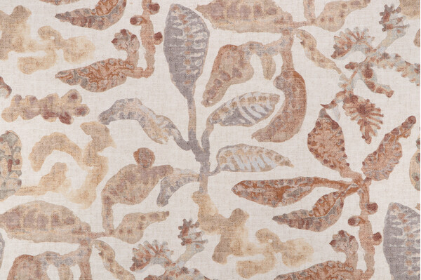 PK Lifestyles Coriolis Printed Cotton Drapery Fabric in Dune 