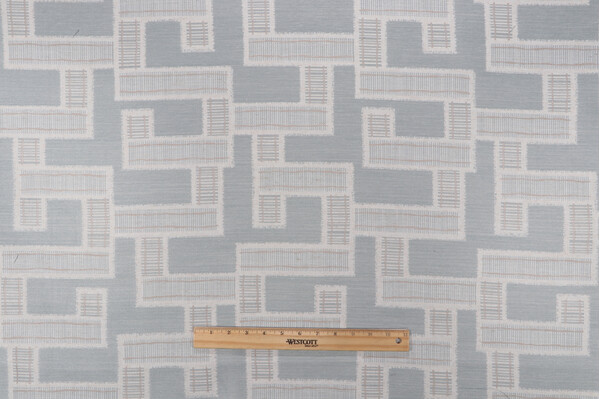 Sample of PK Lifestyles Express Track Woven Upholstery Fabric in Mist 
