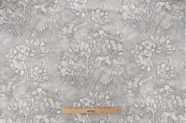 PK Lifestyles Gossamer Branch Printed Cotton Drapery Fabric in Flint 