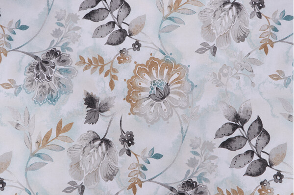 Click for Kelly Ripa Home Light-Hearted Printed Cotton Drapery Fabric in Spa  Kelly Ripa Home Light-Hearted Printed Cotton Drapery Fabric in Spa