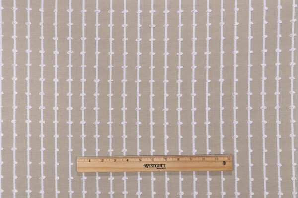 PK Lifestyles Loops Embroidered Cotton Decorator Fabric in Twine 