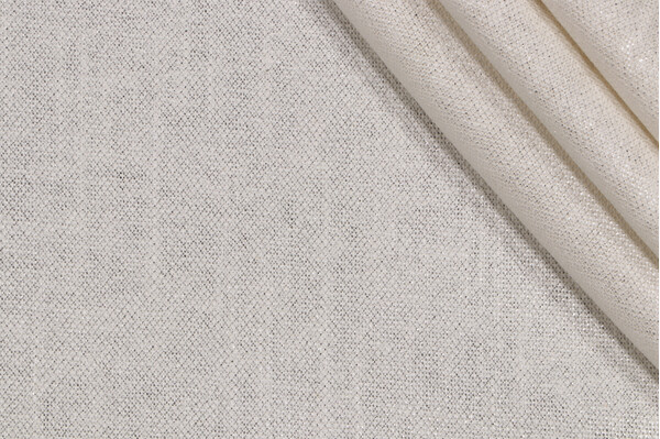 Metallica Woven Decorator Fabric in Vanilla 