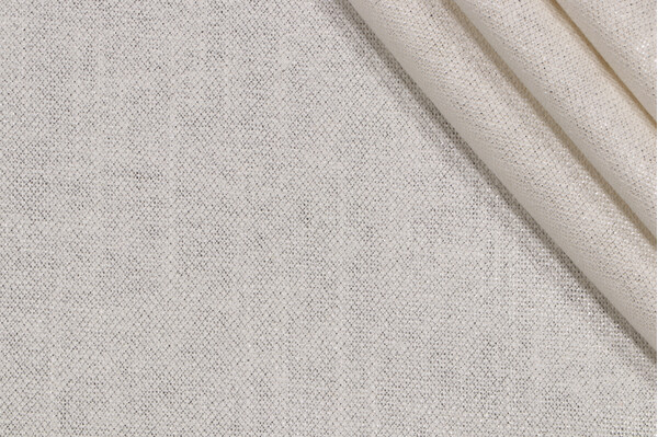 Metallica Woven Decorator Fabric in Vanilla 