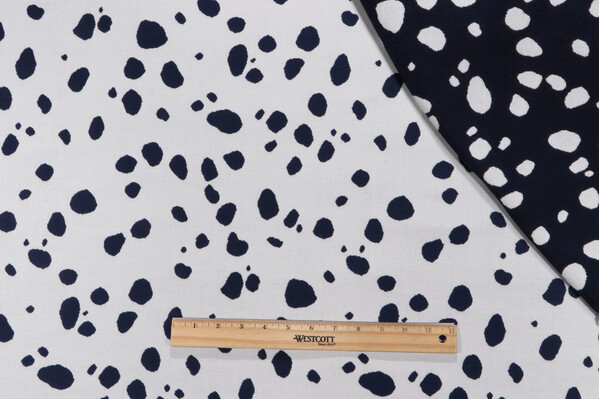 Sample of Sunbrella Spotty 145265-0006 Woven Solution Dyed Acrylic Outdoor Fabric in Indigo 