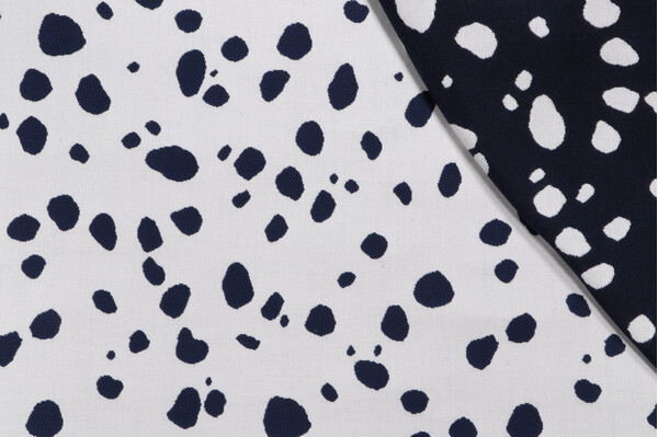 Sample of Sunbrella Spotty 145265-0006 Woven Solution Dyed Acrylic Outdoor Fabric in Indigo 