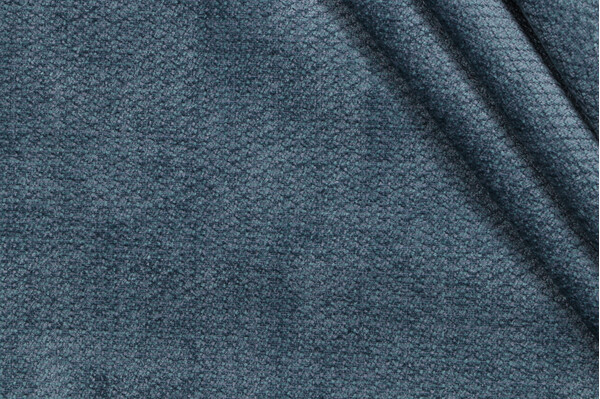 Sand Castle Washed Woven Chenille Upholstery Fabric in Wedgewood