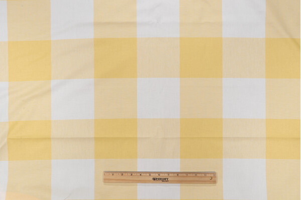 Buffalo Check Woven Cotton Decorator Fabric in Sunshine