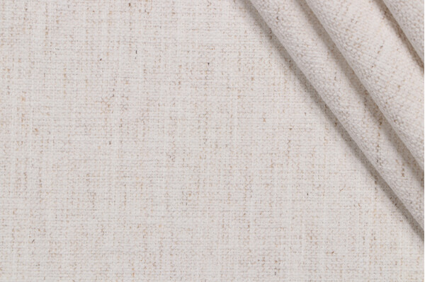 Crypton Nomad High Performance Woven Chenille Upholstery Fabric in Snow