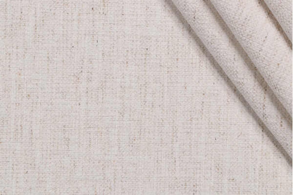 Crypton Nomad High Performance Woven Chenille Upholstery Fabric in Snow