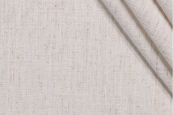 Crypton Nomad High Performance Woven Chenille Upholstery Fabric in Snow