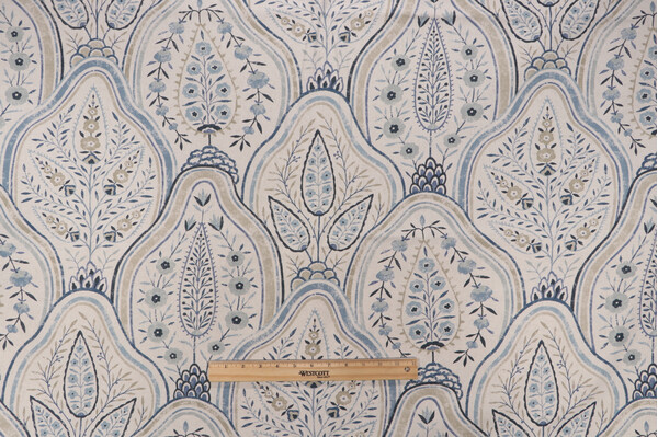 Richloom Priyanka Printed Cotton Drapery Fabric in Island House