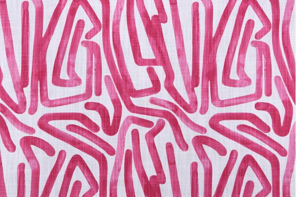 Premier Prints Shiva-Slub Canvas Printed Cotton Drapery Fabric in Flamingo