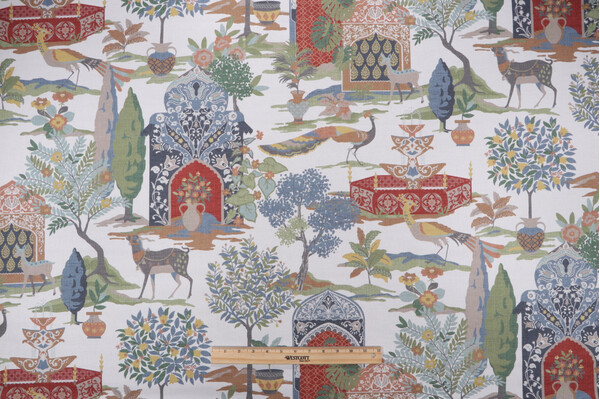 P Kaufmann Shalimar Garden Printed Cotton Drapery Fabric in Document