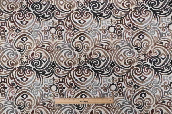 Bryant Fabrics Corinthian Printed Polyester Outdoor Fabric in Driftwood