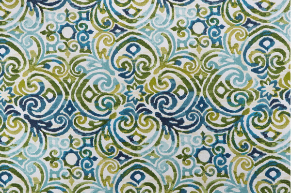 Bryant Fabrics Corinthian Printed Polyester Outdoor Fabric in Lagoon