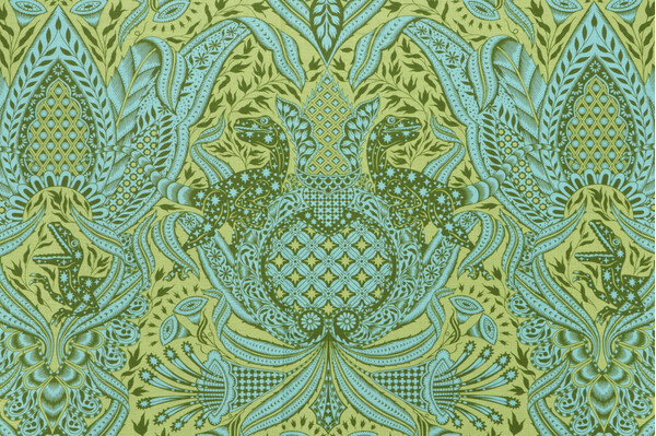 Click for 0.75 Yards Tula Pink ROAR! Collection Gift Rapt Printed Cotton Craft Fabric in Lime for Free Spirit Tula Pink ROAR! Collection Gift Rapt Printed Cotton Craft Fabric in Lime for Free Spirit