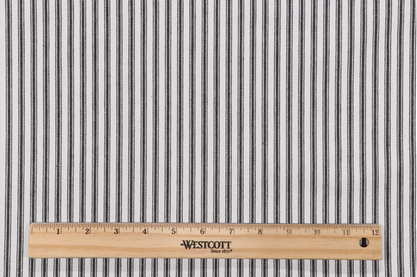 Waverly Classic Ticking Woven Decorator Fabric in Black