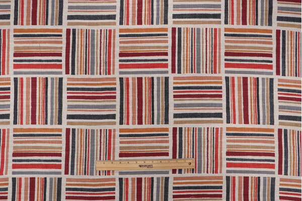 PK Lifestyles Modern Matters Printed Cotton Blend Drapery Fabric in Canyon