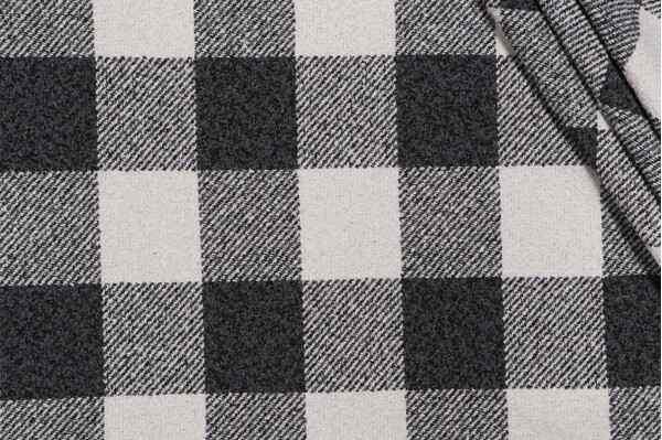Click for 1 Yards PK Lifestyles Check Box Woven Upholstery Fabric in Domino PK Lifestyles Check Box Woven Upholstery Fabric in Domino