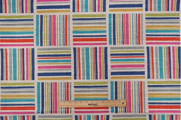 PK Lifestyles Modern Matters Printed Cotton Blend Drapery Fabric in Mosaic