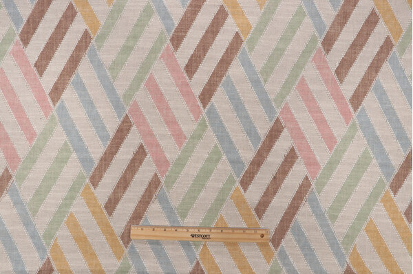 PK Lifestyles Entwine Printed Cotton Blend Drapery Fabric in Quartz